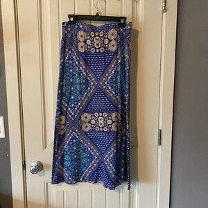 Blue Paisley Maxi Skirt, Roxy, Size S
